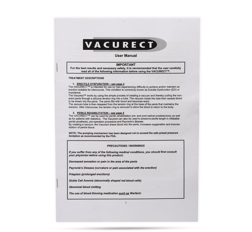 Vacurect™ OTC Gold Erection Vacuum Device